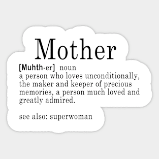 Mother Noun Mothers Day Definition Meaning Sticker